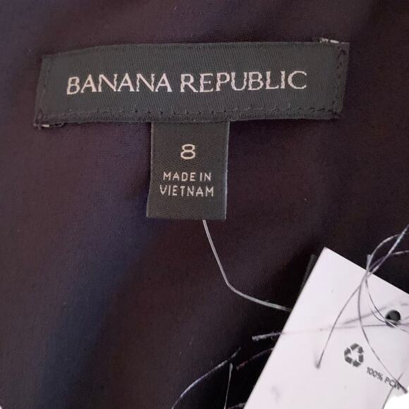 Banana Republic Womens Sz 8 Dress Blue Black Snake Print Eyelash NWT - Picture 7 of 10